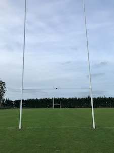 Aluminium Rugby Posts with Hinge Base - 12m