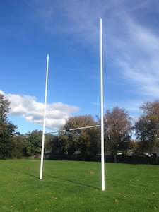 Aluminium Rugby Posts with Sleeve Base - 9.3m