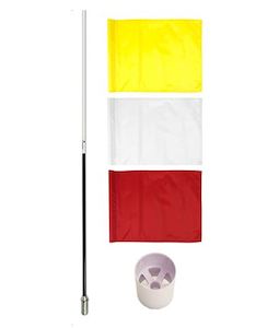 Traditional Pole, Flag & Plastic Cup Set