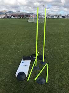 Agility Poles with Rubber Base - two piece design