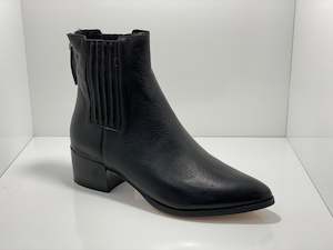 Deka Leather with Back Zip Ankle Boot by Mollini