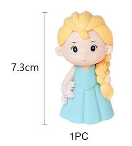 Elsa and 10 glittery snowflakes cake topper