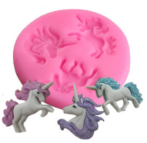 Unicorn silicon mould - 3 designs in one