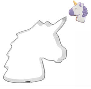 Unicorn head cookie cutter