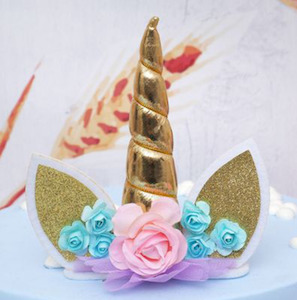 Unicorn: Unicorn Cake Topper - Gold