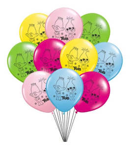 Balloons: 10 pcs Trolls latex balloons