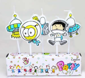 Outer Space birthday candles - 5 piece