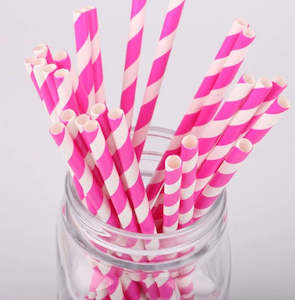 Ballet: Paper straws - pink - 25 pcs