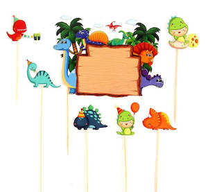 7 pcs Dinosaur cake topper