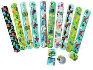 10 pcs Dinosaur slap bracelets