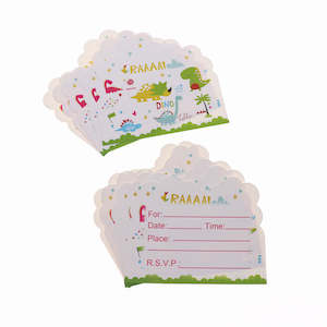 Dinosaur: Dinosaur Invitations - 10 pcs