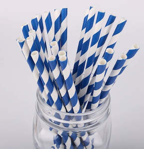 Princesses And Fairies: Paper straws - blue - 25 pcs