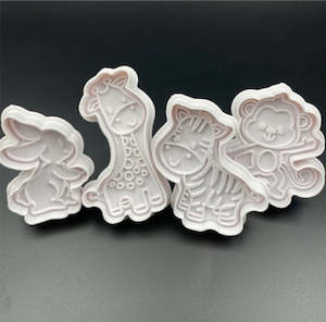 Jungle Animal: 4 pcs Animal Cookie Cutter set - Set A