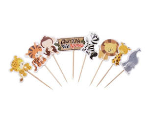 12 pcs Jungle cupcake toppers