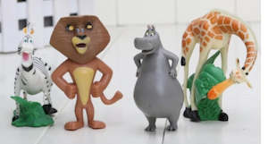 Jungle Animal: Jungle/Madagascar themed cake topper/figurines