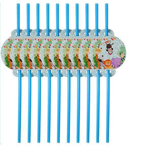 Jungle Animal: Jungle straws - 10 piece