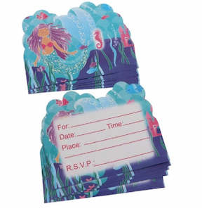 Mermaid: Mermaid Invitations - 10 pack