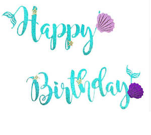 Mermaid birthday banner