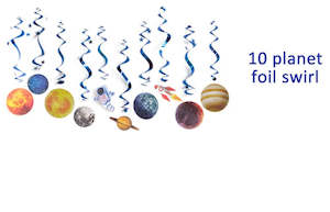 Outer Space Planet decorations - 10 pcs