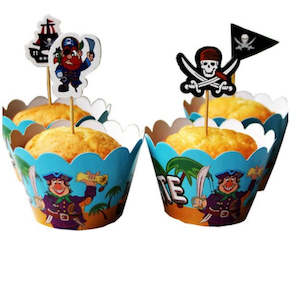 Pirate: Pirate cupcake toppers and wrappers