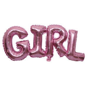 New Baby Gender Reveal: 'Girl' foil balloon