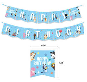 Blue Heeler birthday banner