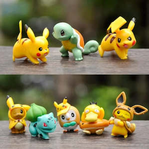 Cake Toppers: 8 pcs Pocket Monsters figurines - Set C