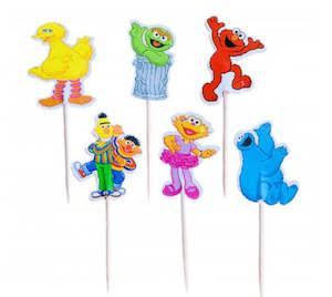 12 pcs Sesame Street cupcake toppers