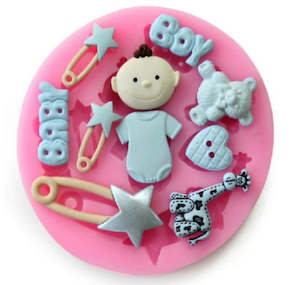 Gender Reveal: Baby shower silicon mould - boy