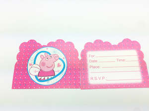 Invites: Pinky Pig Invites (10 packs)