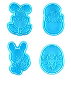 4 pcs Easter cookie cutters (Set A)