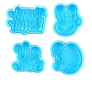 4 pcs Easter cookie cutters (Set B)