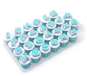 Upper case alphabet plunger cutters