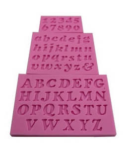 3 pcs Alpha/Numeric silicon moulds