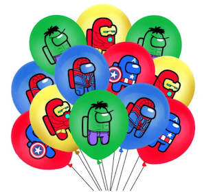 12 pcs Among Imposter balloons - Set F