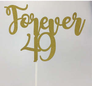 Just For Mum: "Forever 49" cake plaque