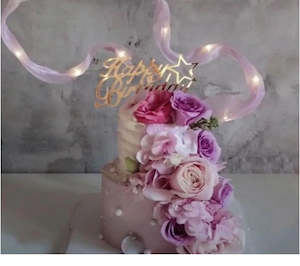 Just For Mum: LED purple ribbon cake topper