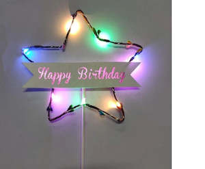 LED light up cake topper - pink