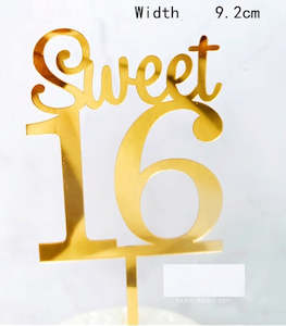 Sweet 16 cake plaque/topper