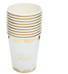 'Celebrate' tableware - gold - 40 pcs