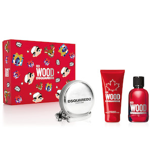 Red Wood by Dsquared2 100ml EDT 3 Piece Gift Set