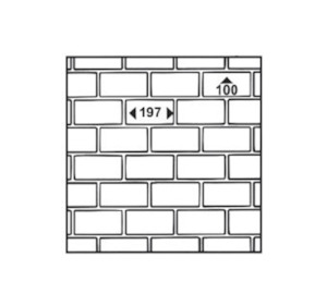 STENCIL – RUNNING BOND BRICK 100m