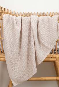 Keepsake Lace Merino Blanket - Whisper Pink