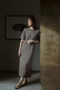 Merino T-Shirt Dress - Cinnamon