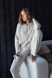 Merino Hoodie - Milk