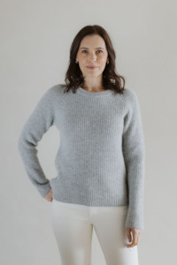 The Merino Angora Fisherman Jersey- Dove