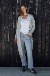 The Merino Angora Cardigan - Dove