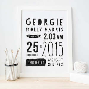 Personalised Baby Print