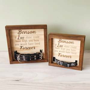 Dog Collar Memorial Frame - Personalised