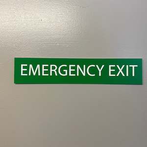 Emergency Exit Sign